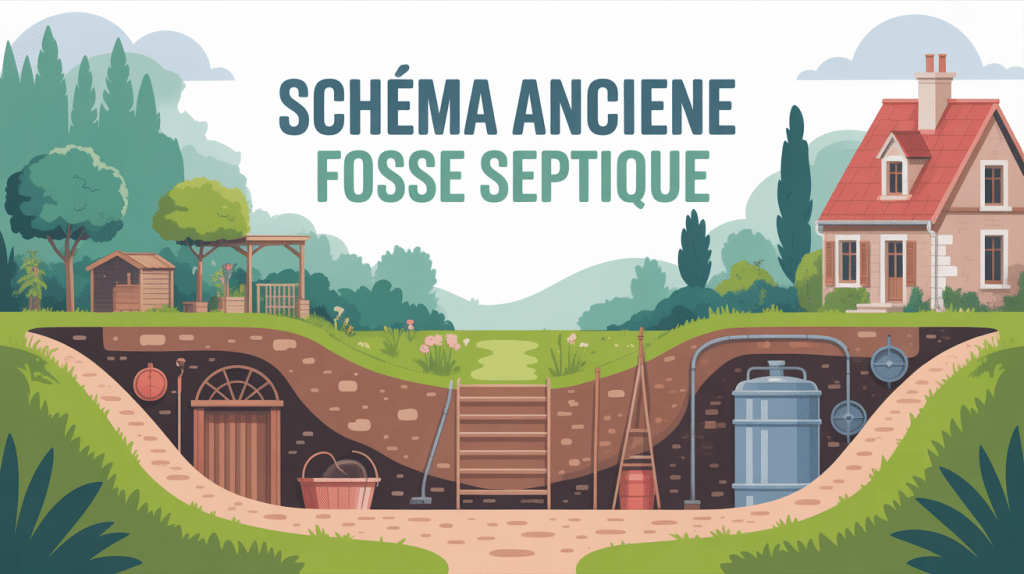 ancienne fosse septique schema illustration pédagogique jardin