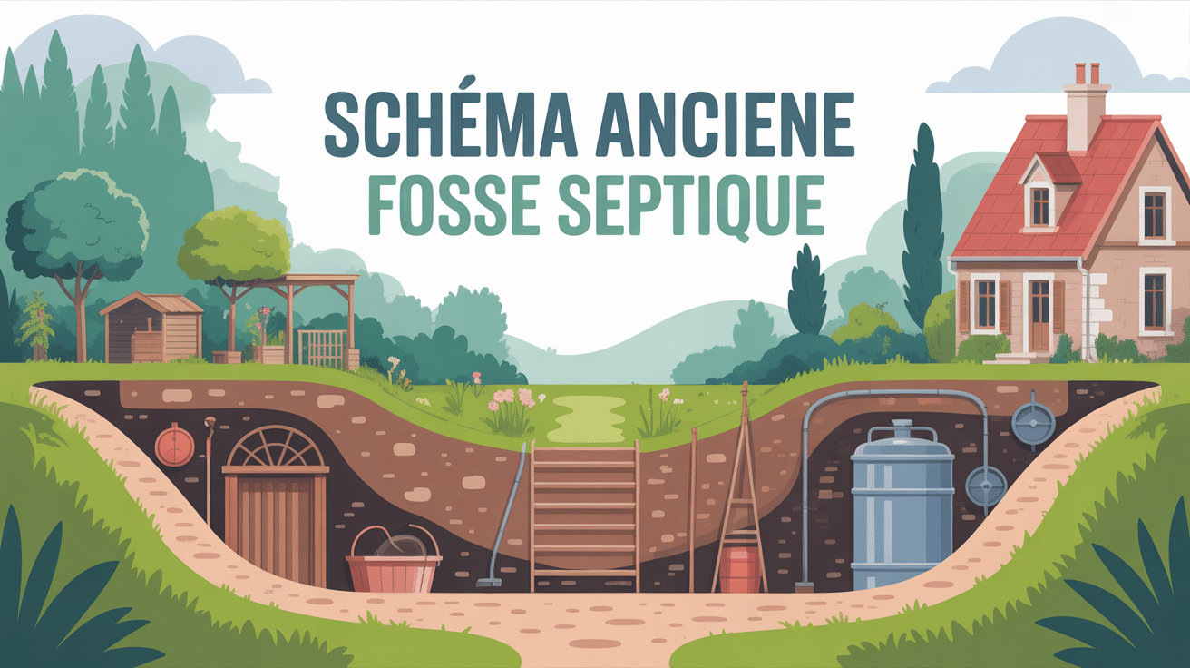 ancienne fosse septique schema illustration pédagogique jardin