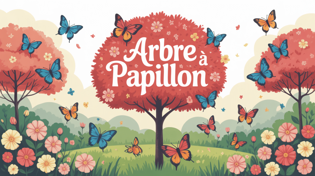 arbre à papillon interdit dans un jardin avec papillons