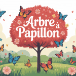 arbre à papillon interdit dans un jardin avec papillons