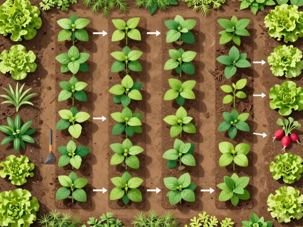 binette et cornichon organisation rangs et plantes compagnes