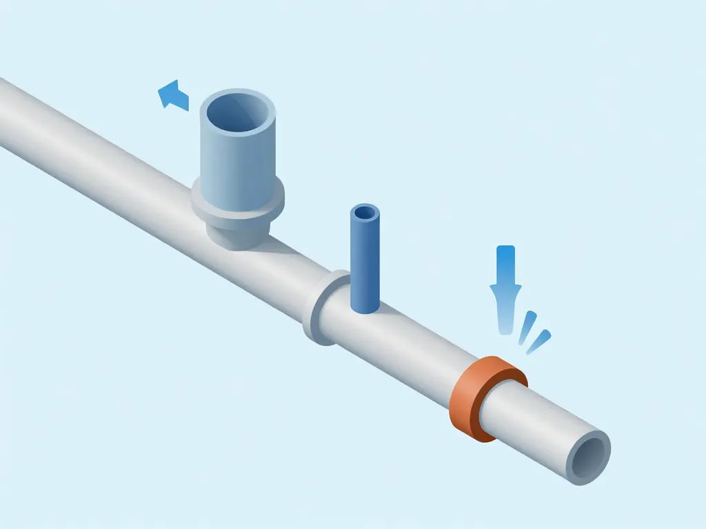 boucher trou robinet autoperceur réparation tuyau schéma