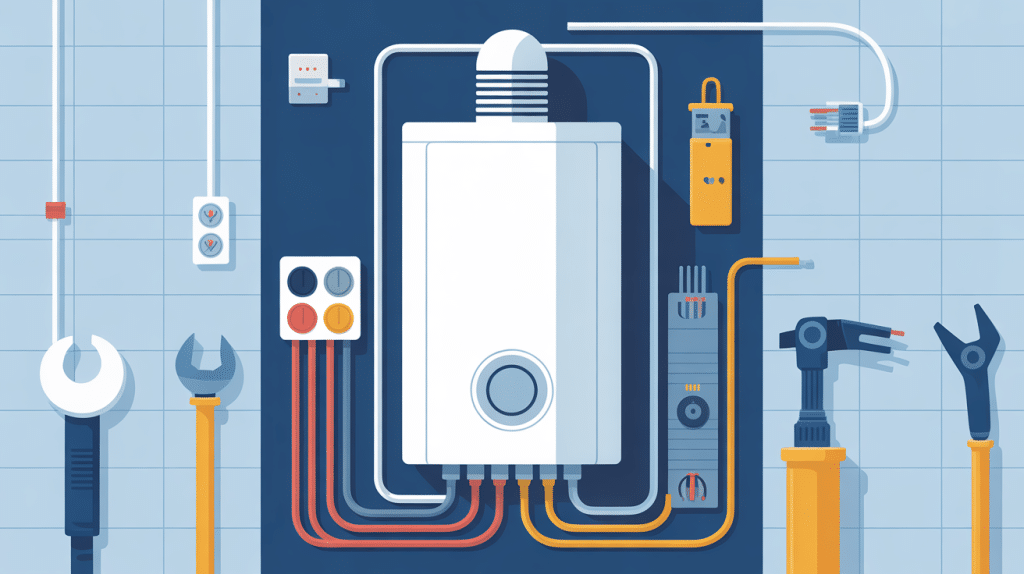 Branchement chauffe eau triphasé installation sécurisée maison