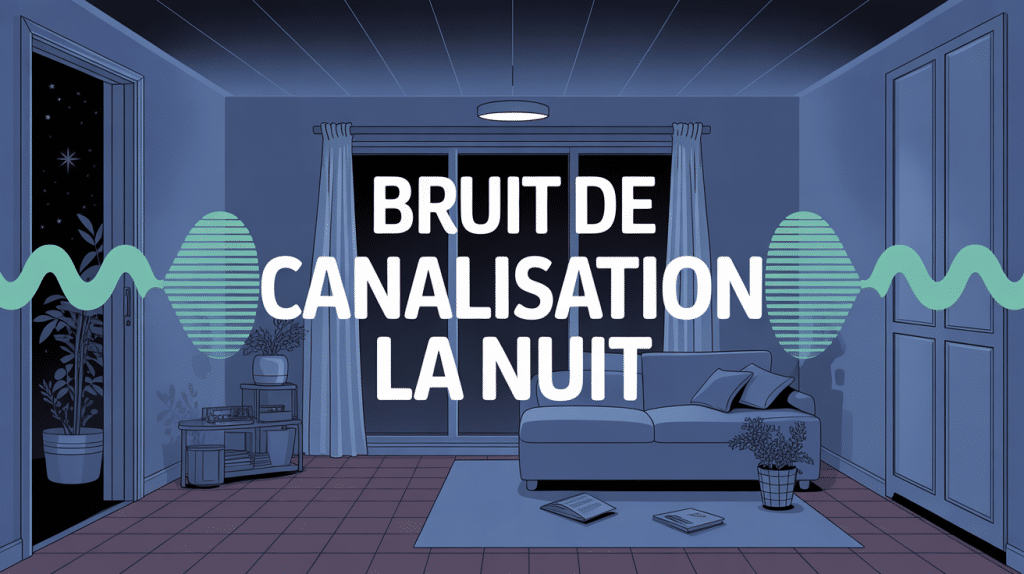 illustration bruit de canalisation la nuit immeuble résidentiel