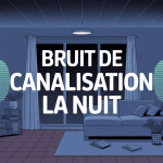 illustration bruit de canalisation la nuit immeuble résidentiel
