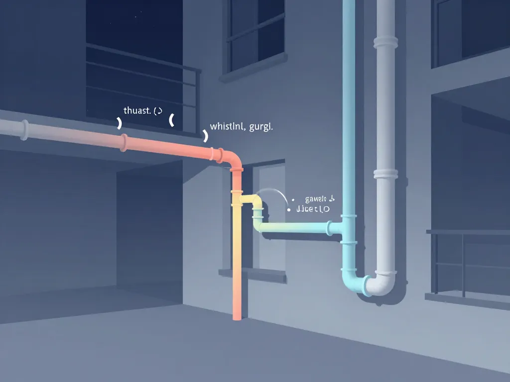 diagramme bruit de canalisation la nuit différents sons