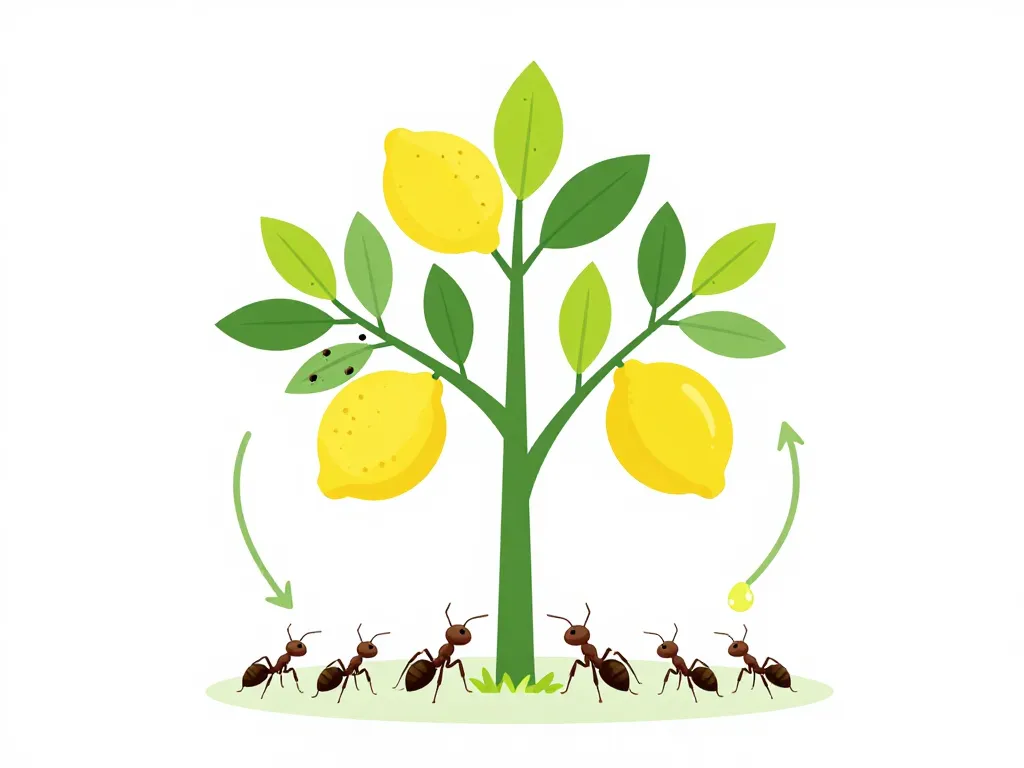 diagramme citronnier fourmis pucerons miellat