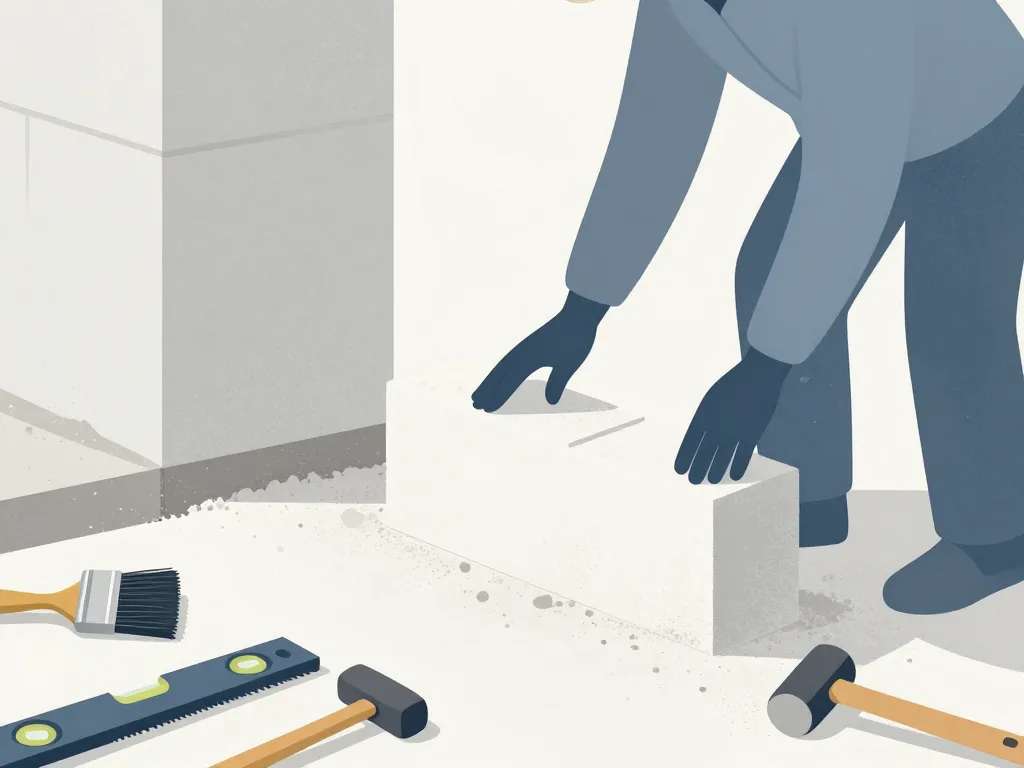 coller du siporex préparation surface et bloc béton cellulaire