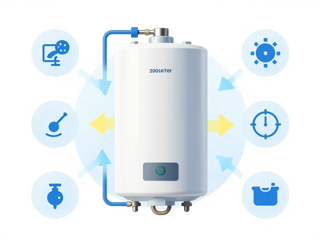 combien de temps pour vidanger un chauffe-eau de 200l schéma facteurs durée