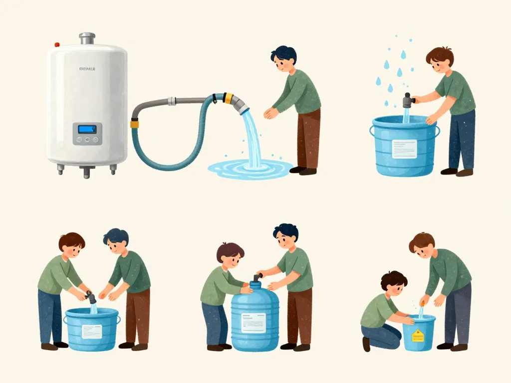 combien de temps pour vidanger un chauffe-eau de 200l illustration étapes processus