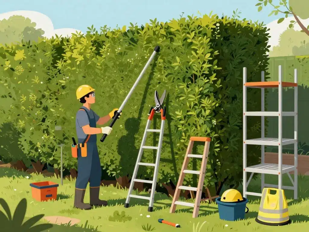 comment tailler une haie trop haute préparation sécurité outils