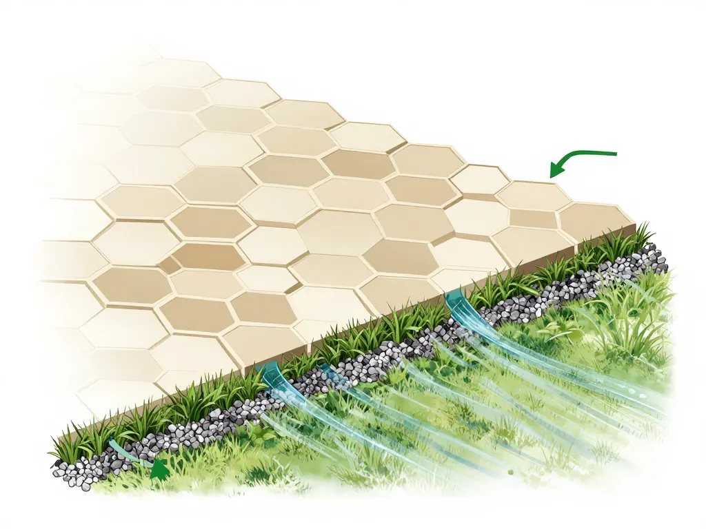 schéma dalle alvéolée sol extérieur perméable