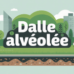 illustration dalle alvéolée parking allée gravier gazon