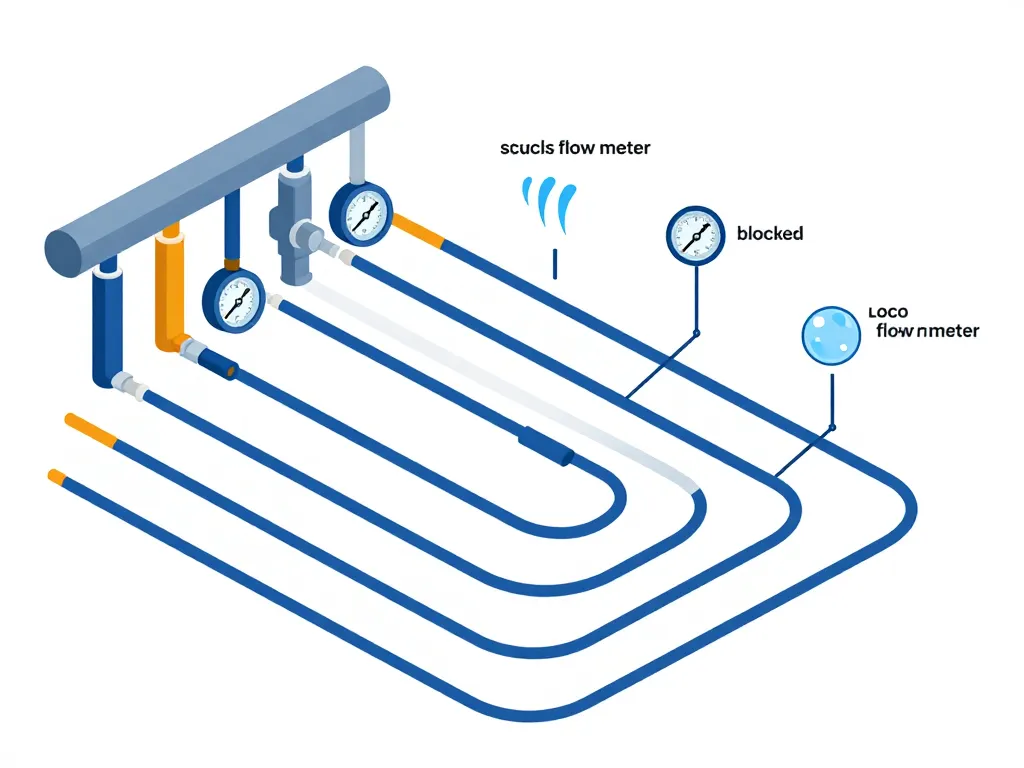 Diagramme débitmètre plancher chauffant ne bouge pas causes fréquentes