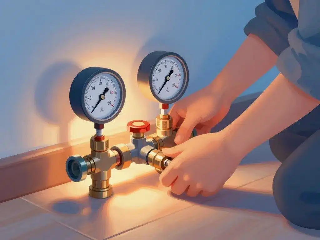 Illustration réglages dépannage débitmètre plancher chauffant ne bouge pas