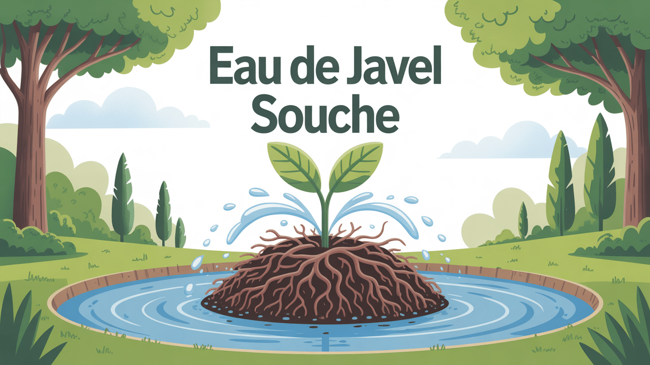 illustration détruire souche eau de javel méthode