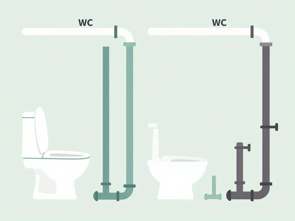 diagramme diametre evacuation wc tailles standards