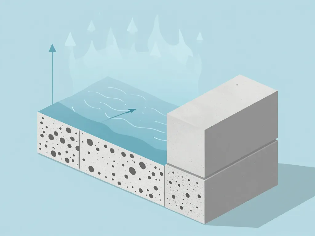 Structure et humidité du béton cellulaire enduire le béton cellulaire