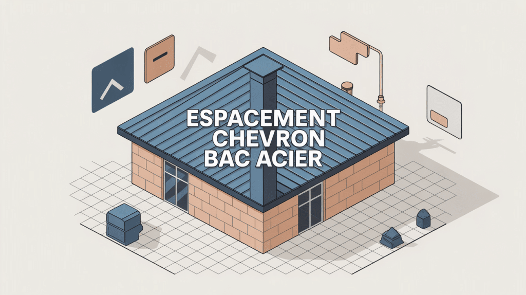 schéma explicatif espacement chevron bac acier