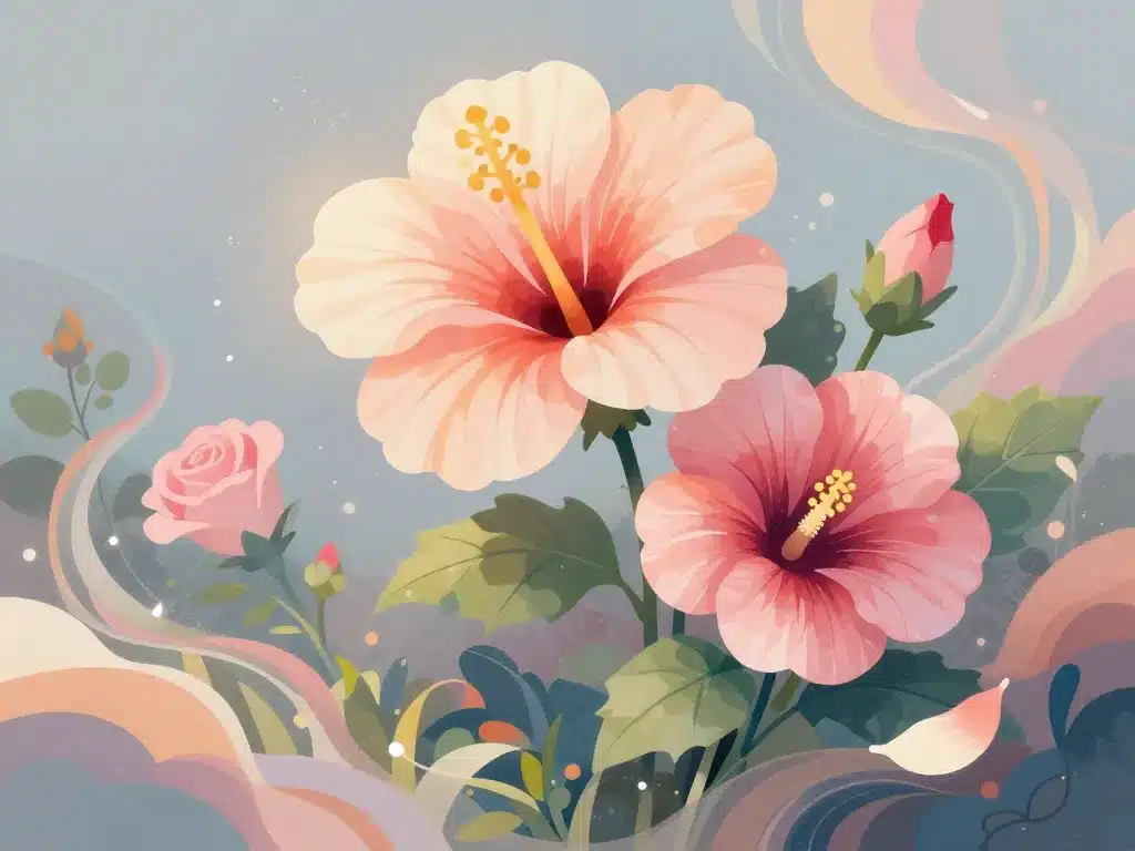 fleur qui ressemble à une rose hibiscus rose trémière jardin alternatives