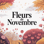 illustration fleurs en novembre jardin coloré automne