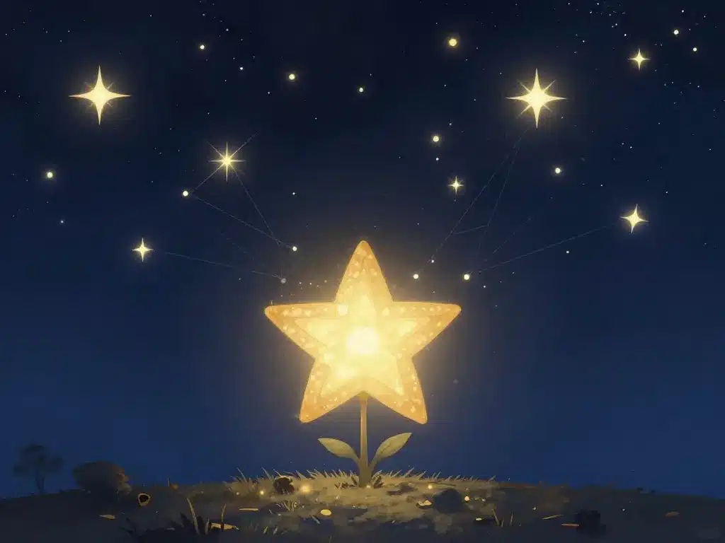 symbolisme fleurs étoilées ciel et terre