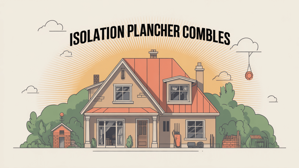 isolation des combles plancher vue maison coupe rayonnement chaleur