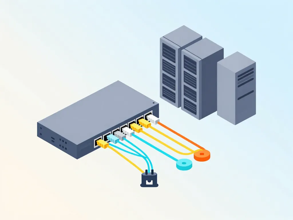 Schéma fonctionnel jarretières fibre dans un réseau