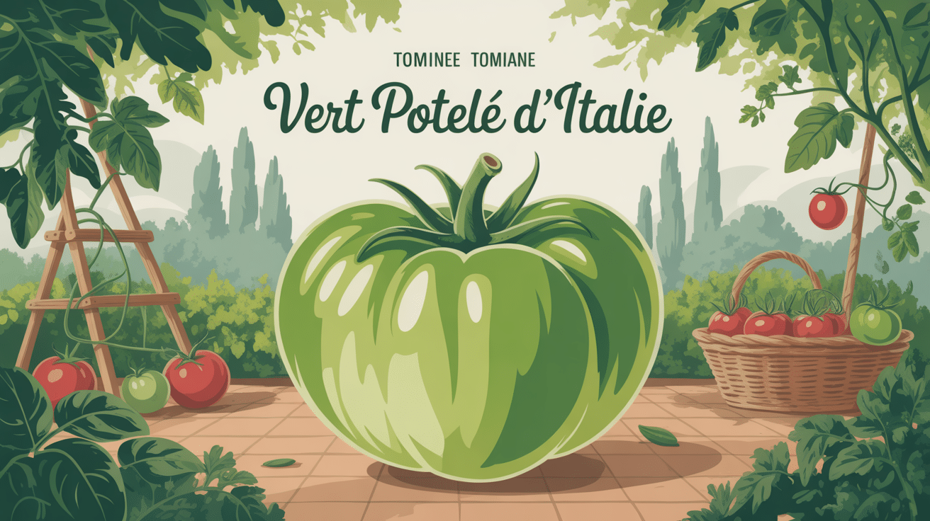 illustration tomate ancienne le vert potelé d'italie jardin méditerranéen