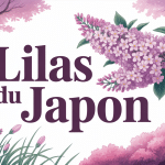 lilas du japon fleuri illustration jardin