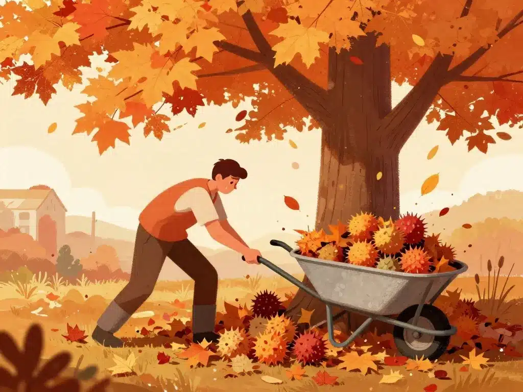 liquidambar inconvénient feuilles et fruits à ramasser