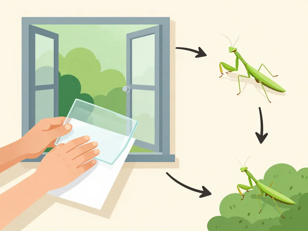 mante religieuse dans la maison méthode déplacement sûre