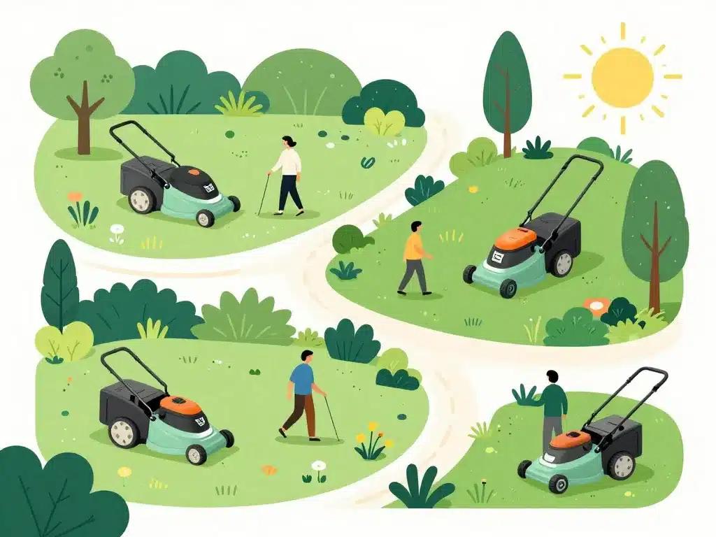 meilleur tondeuse thermique sur différents terrains