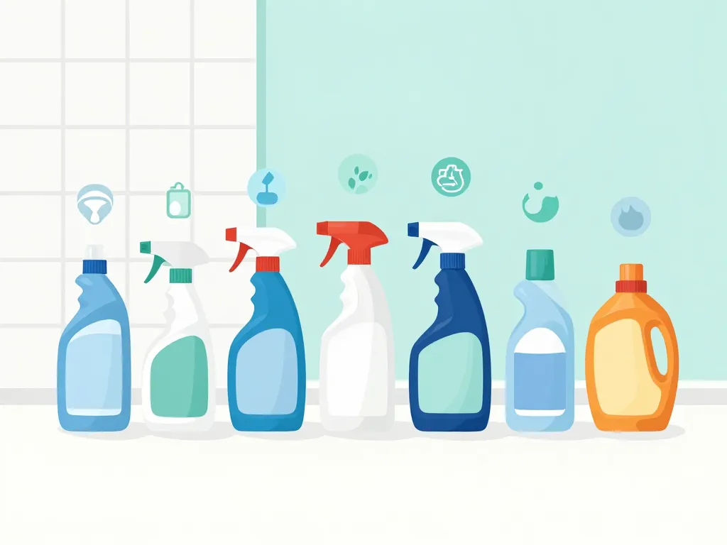 nettoyant moule produits sur différentes surfaces