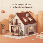 ouate de cellulose isolation phonique maison barriere fibre