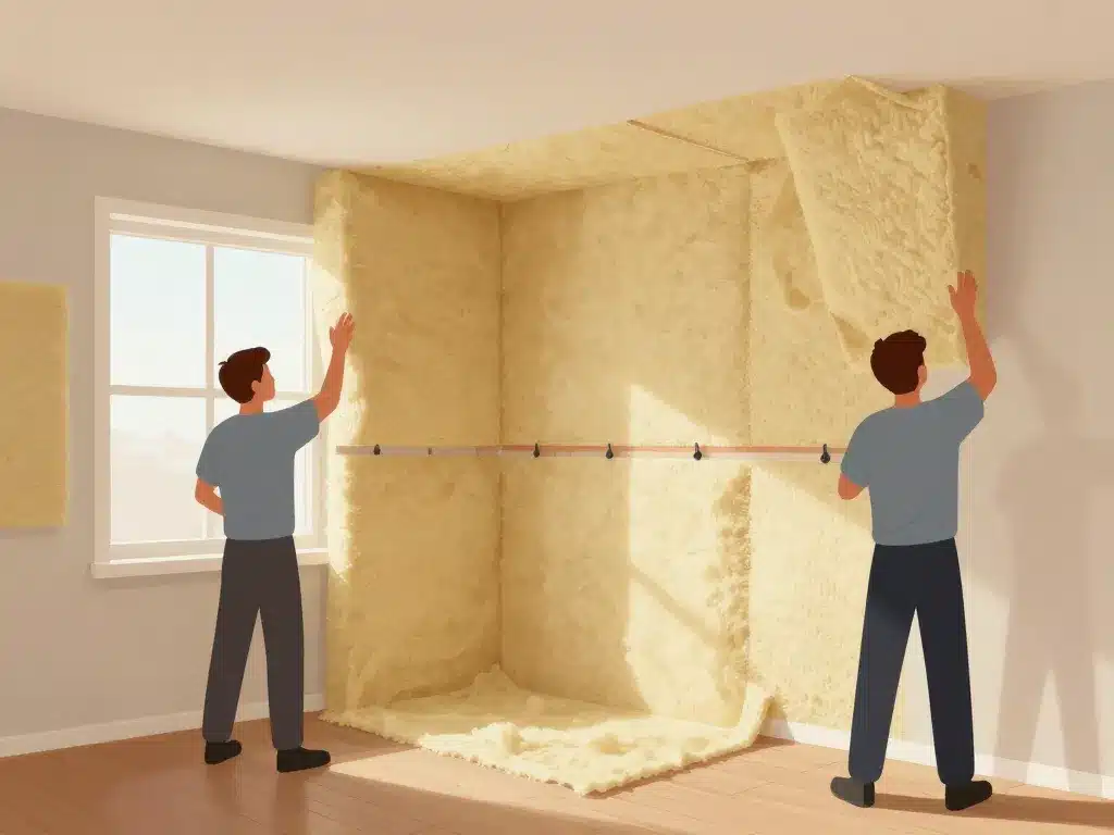 ouate de cellulose isolation phonique travaux pose