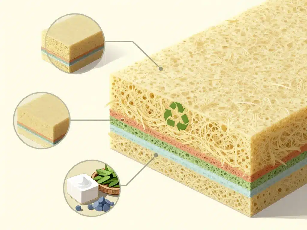 Diagramme composition ouate de cellulose panneau, fibres et recyclage