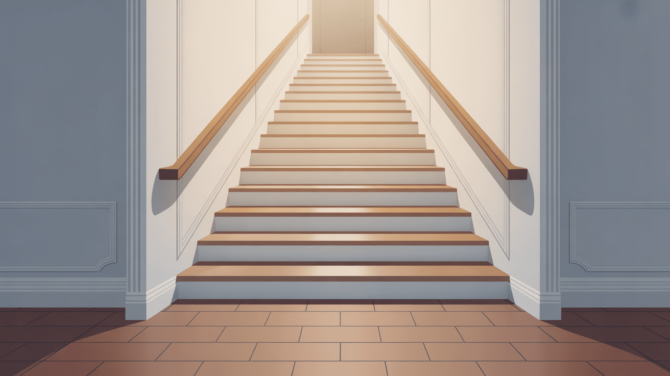 Illustration vectorielle plinthe pour escalier finition impeccable