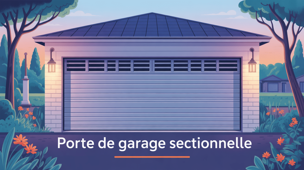 illustration moderne probleme porte de garage sectionnelle