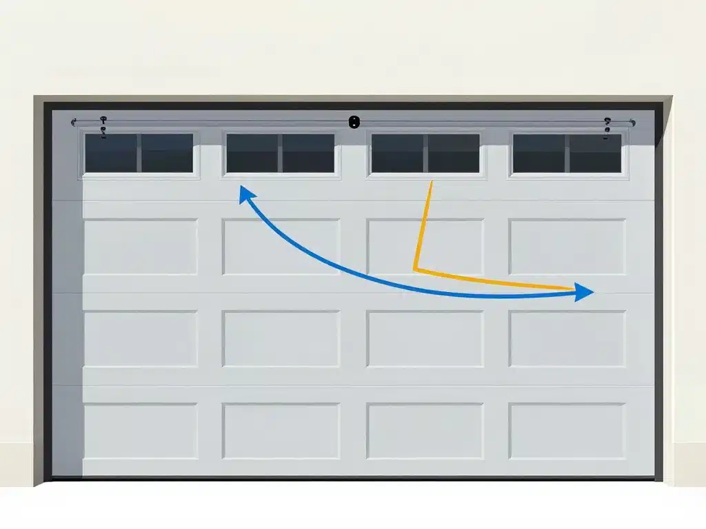 schema causes probleme porte de garage sectionnelle