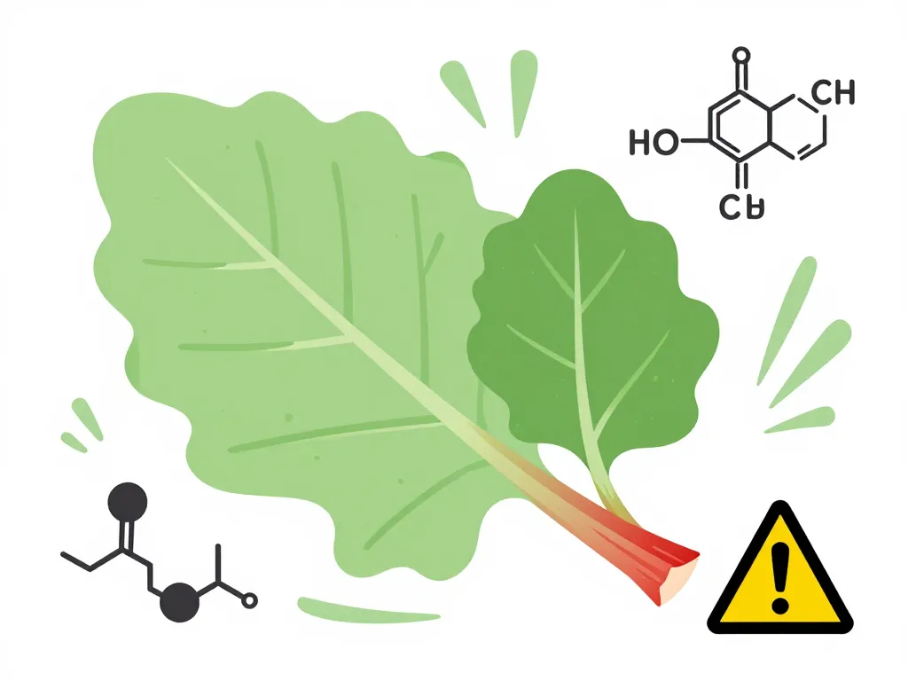 Que faire avec les feuilles de rhubarbe schéma toxicité oxalique