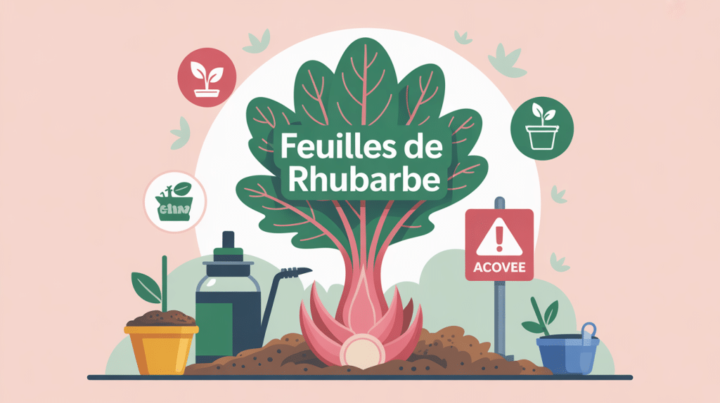 Que faire avec les feuilles de rhubarbe illustration usages et sécurité