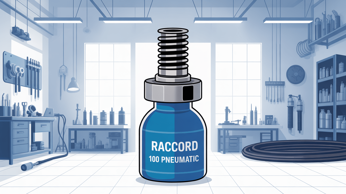 Illustration raccord 100 pneumatic dans atelier