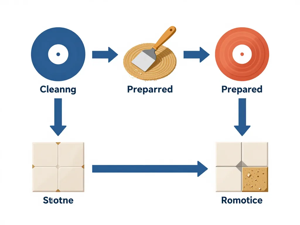 réparer lino enfoncé mastic remplacement dalle