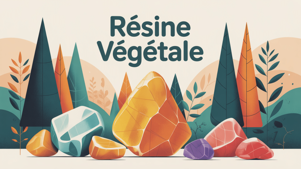 resine vegetale arbres et grains ambiance organique