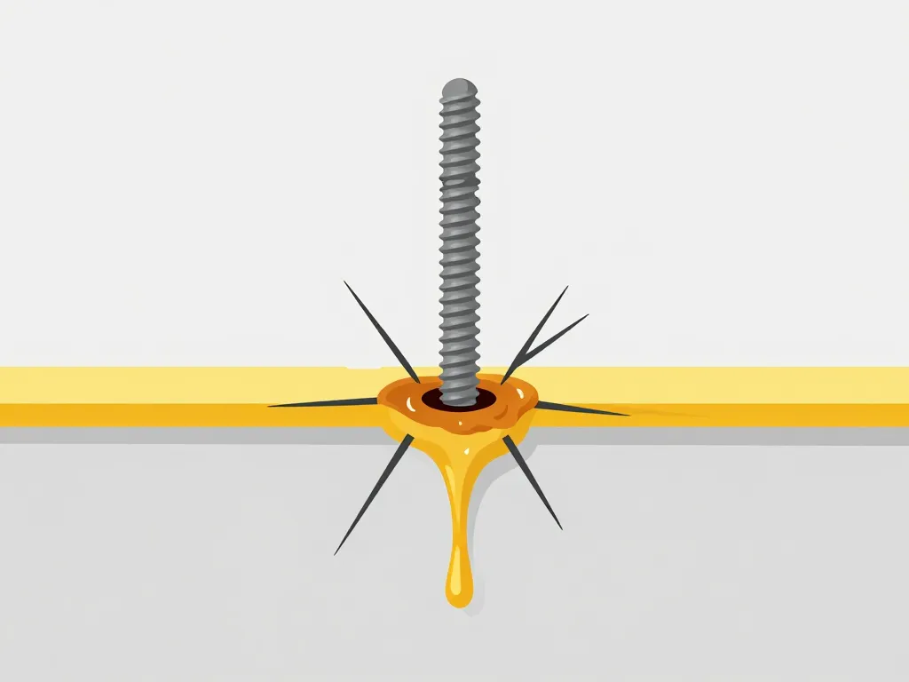 Scellement chimique raté diagnostic support mur