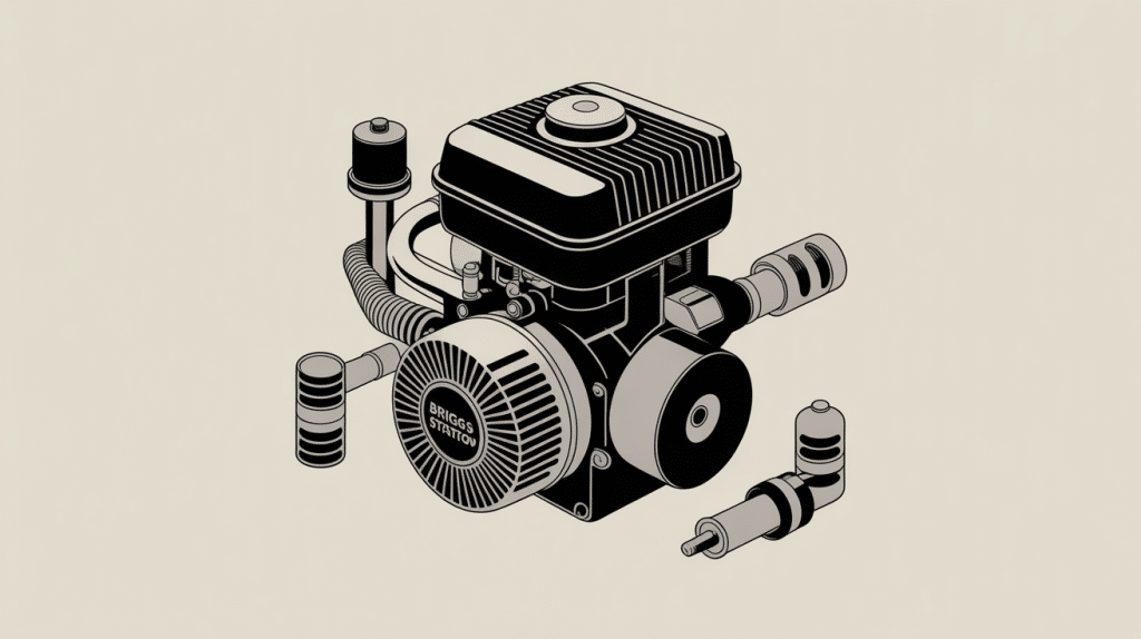schema tringlerie carburateur briggs et stratton illustration globale