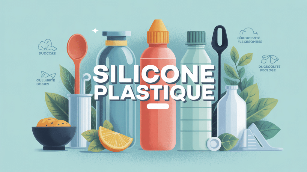 illustration silicone plastique comparaison durabilité sécurité usages
