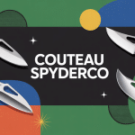 Illustration couteaux pliants spyderco ambiance premium