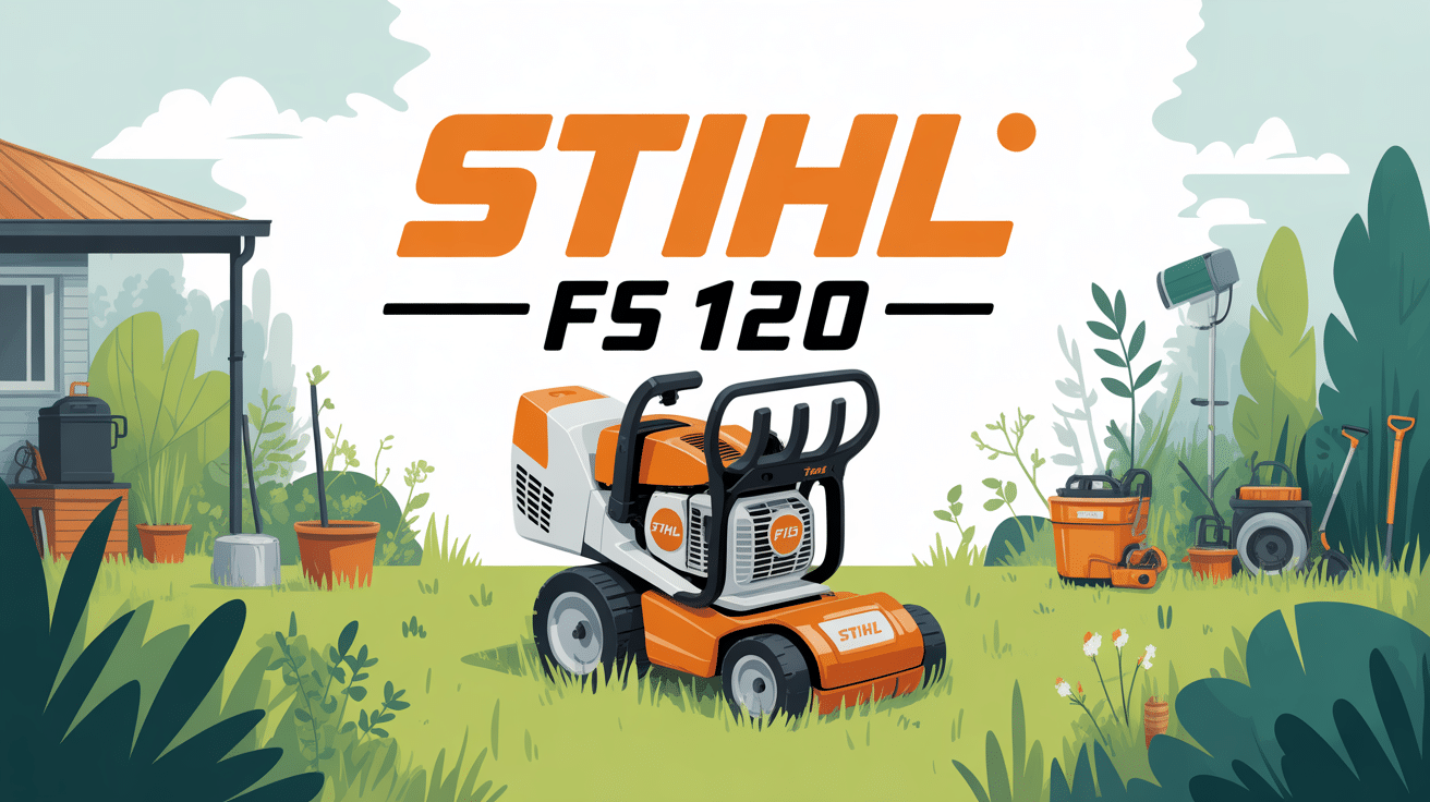 sthil fs 120 débroussailleur en végétation dense